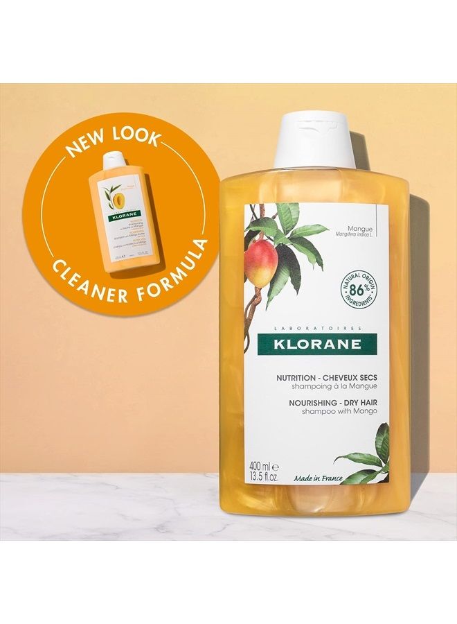 Nourishing Shampoo with Mango Butter, Moisturize and Hydrate Dry Hair, Paraben, Silicone, SLS Free, 13.5 Fl Oz