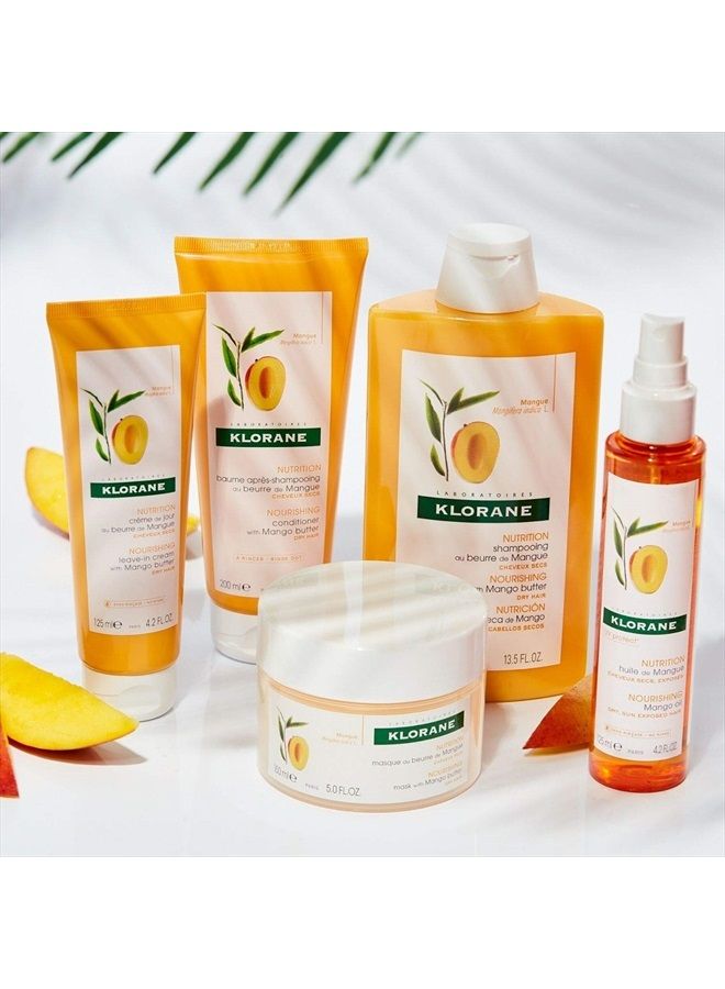 Nourishing Shampoo with Mango Butter, Moisturize and Hydrate Dry Hair, Paraben, Silicone, SLS Free, 13.5 Fl Oz