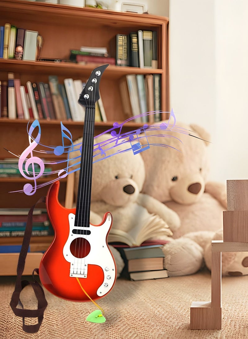 19 Inch Guitar Toy for Kids,Portable Electronic Guitar Musical Instrument Toy,Multifunctional Portable Electronic Instrument,Bass Toys