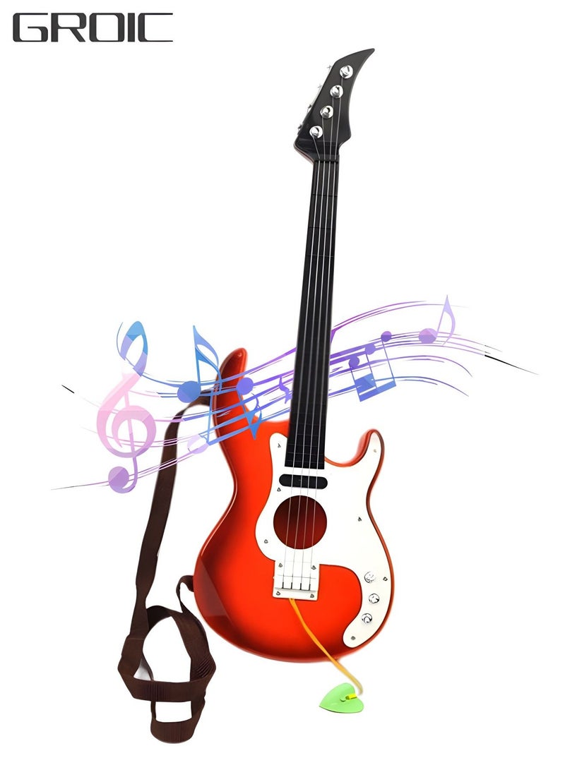 19 Inch Guitar Toy for Kids,Portable Electronic Guitar Musical Instrument Toy,Multifunctional Portable Electronic Instrument,Bass Toys