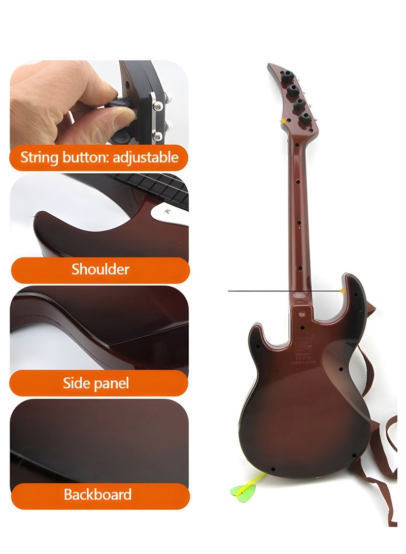 19 Inch Guitar Toy for Kids,Portable Electronic Guitar Musical Instrument Toy,Multifunctional Portable Electronic Instrument,Bass Toys