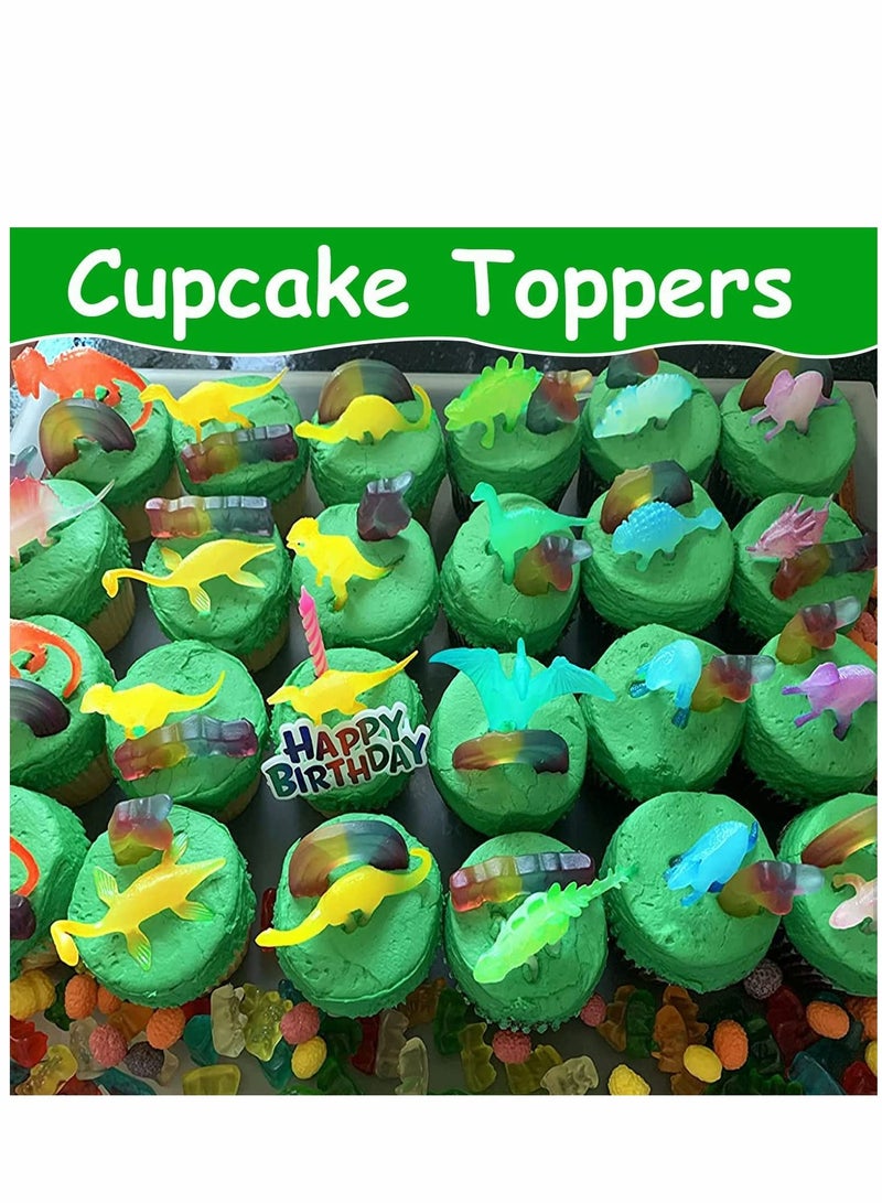 Mini Dinosaurs Toys 48PCS Glow in Dark Figure Dinosaur Party