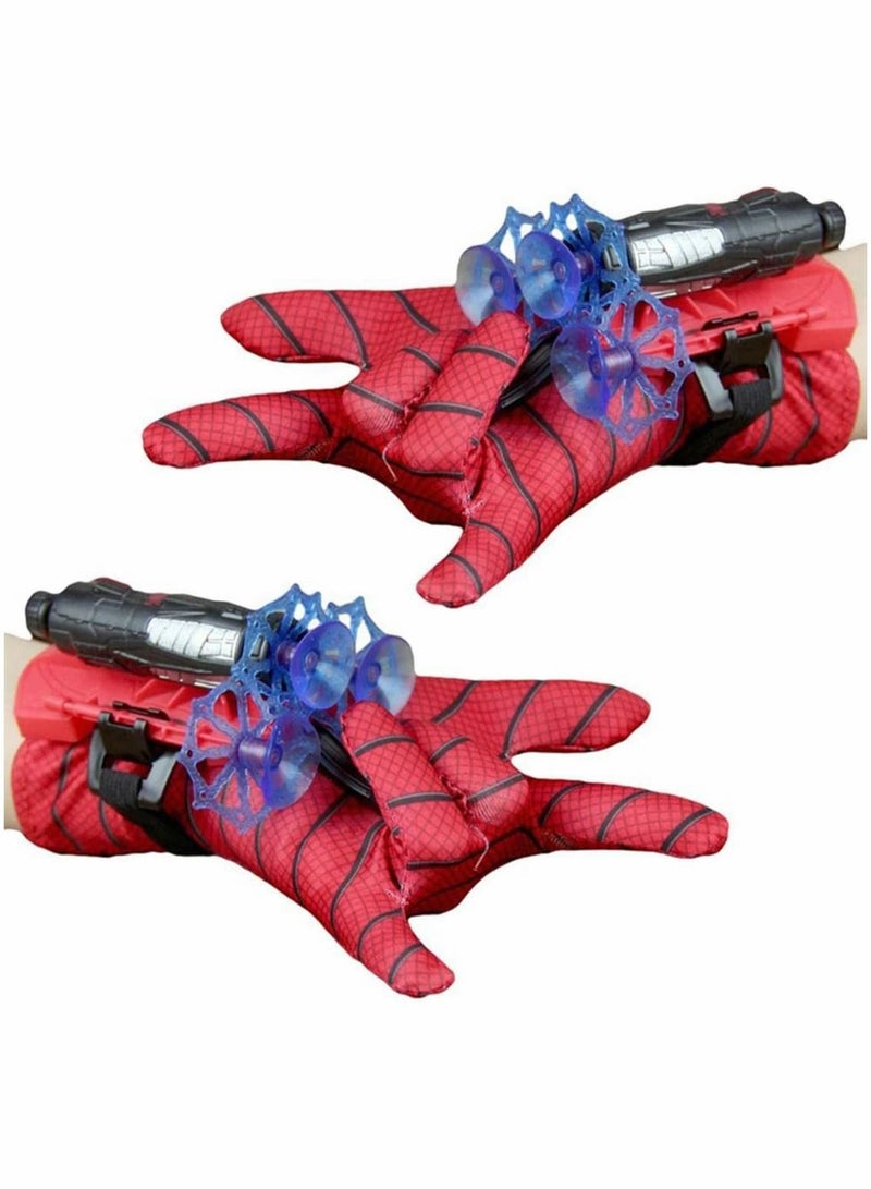 Launcher Gloves for Spiderman, Super Hero Web Shooter for Kids, Spider-Man Dual Launcher Gloves Educational Toys, Spider Launcher Wrist Toys Launcher Wrist Toy Costume Cosplay Hero Props Gift