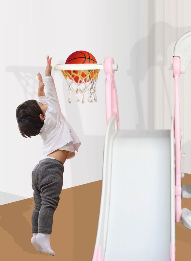 Playground 3 In 1 Combine With Swing And Basketball Plastic Baby Slide For Baby