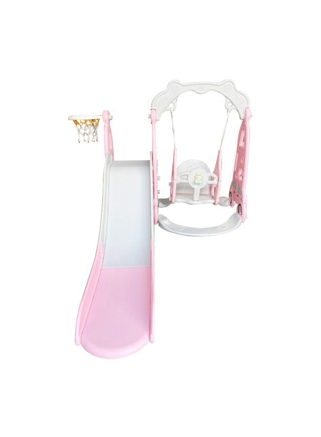 Playground 3 In 1 Combine With Swing And Basketball Plastic Baby Slide For Baby