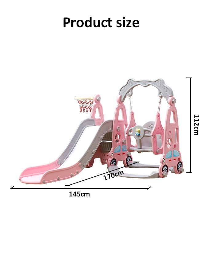 Playground 3 In 1 Combine With Swing And Basketball Plastic Baby Slide For Baby