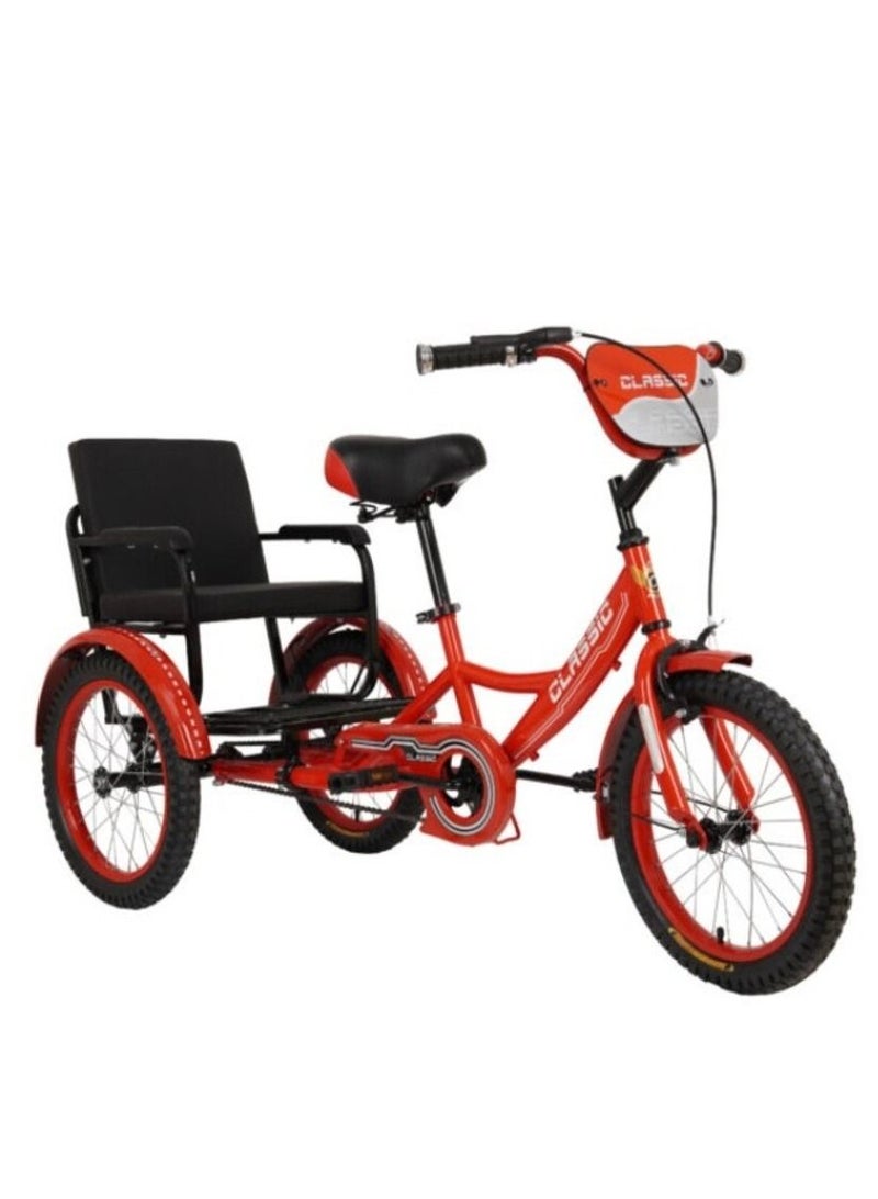 Classic Sofa Tricycle For Kids 16 inch Red