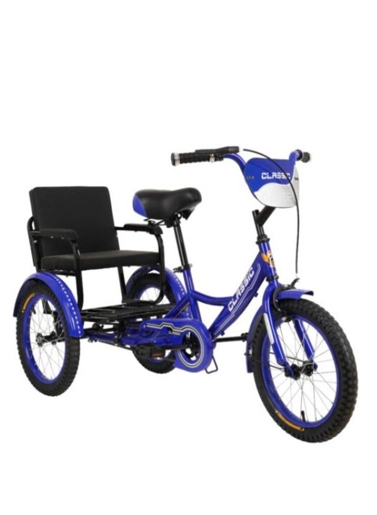 Classic Sofa Tricycle For Kids 16 inch Blue