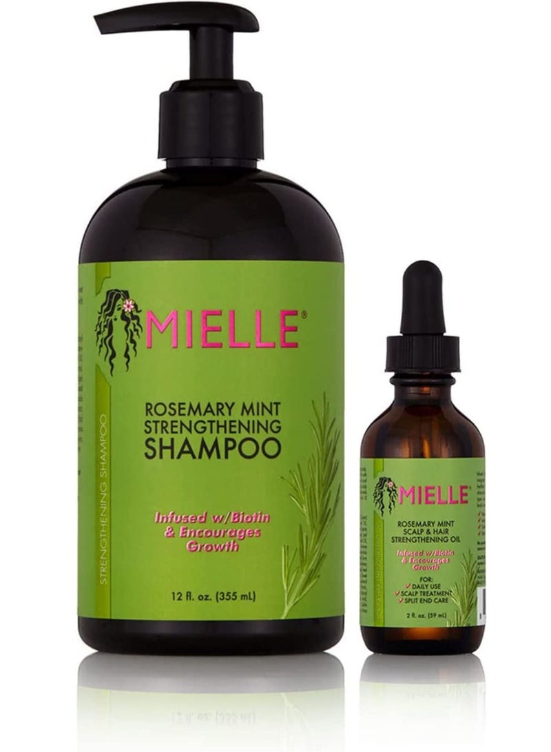 Rosemary Mint Strengthening Shampoo  Scalp & Hair Strengthening Oil Gift Set