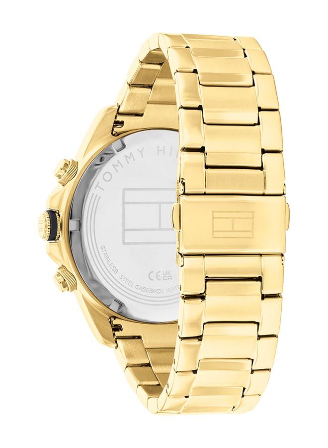 Men Analog Round Shape Stainless Steel Wrist Watch 46 mm