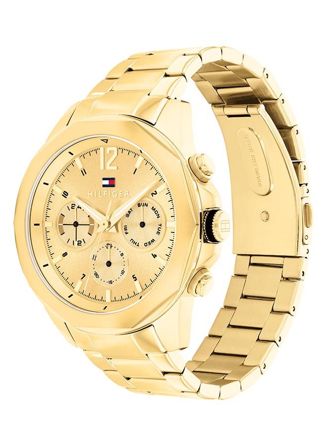 Men Analog Round Shape Stainless Steel Wrist Watch 46 mm