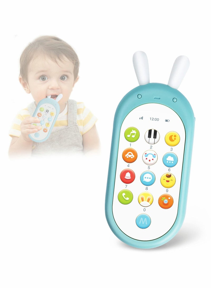 Baby Early Education Toys Mobile Phone, Music Teething Glowing Toy Talking Educational Birthday Gift for Preschool Children
