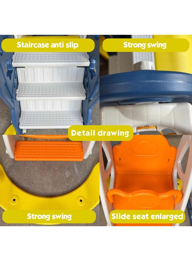 Kids Swing And Slide Set Indoor Plastic Playground Baby Slides For Children