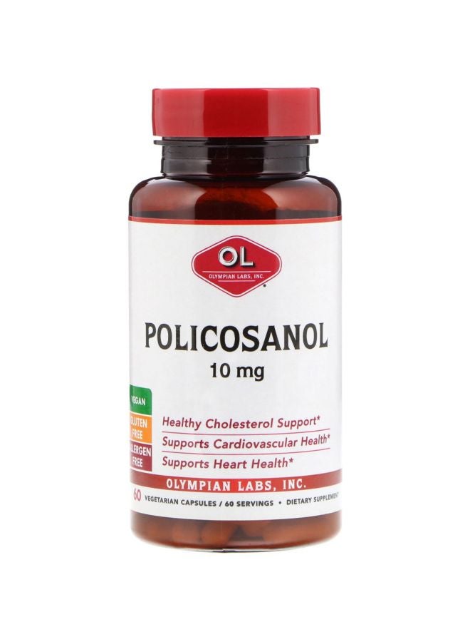 Policosanol Dietary Supplement 10 mg - 60 Vegetarian Capsules