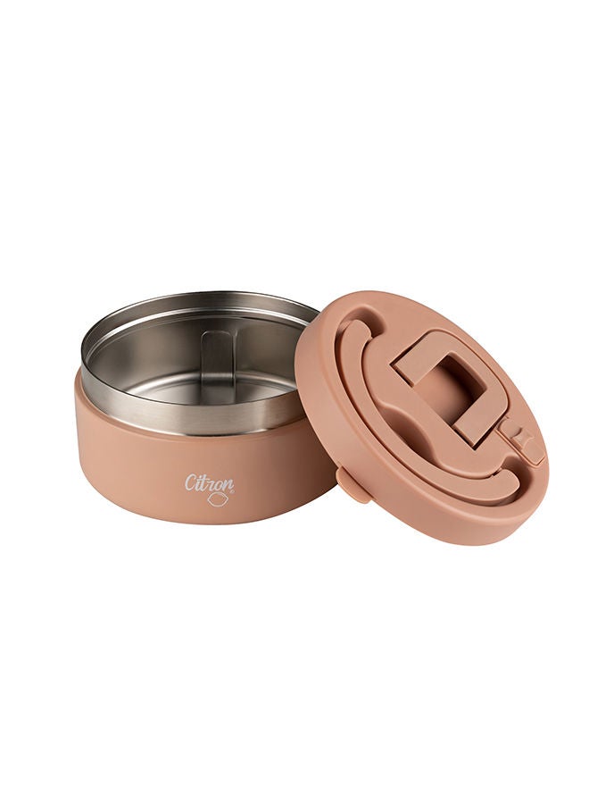 Vacuum Insulated Food Jar For Kids And Adults, Bpa Free Food Thermos, Travel Hot Food Container, 400 Ml - Blush Pink