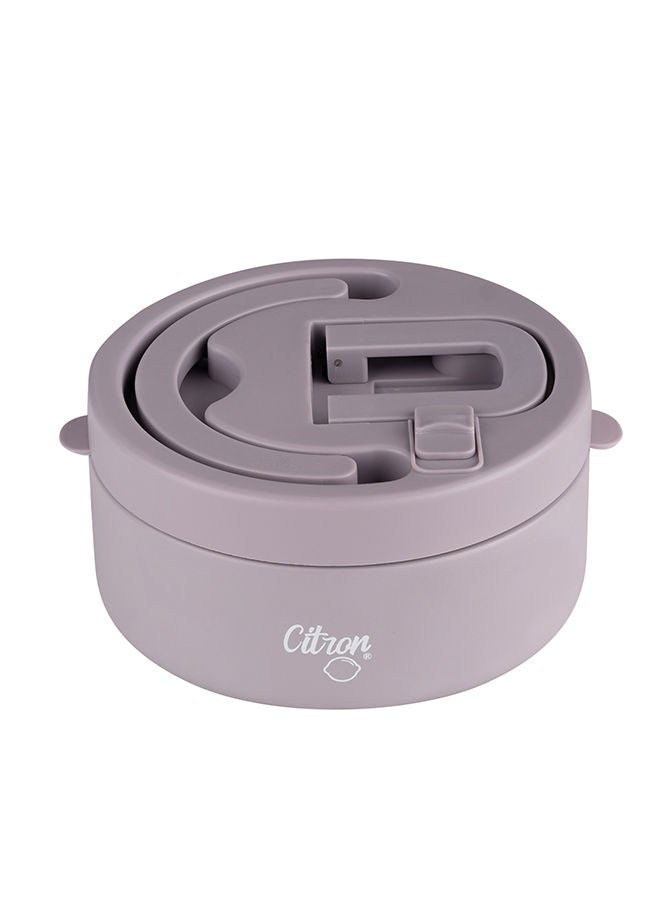 Vacuum Insulated Food Jar For Kids And Adults, Bpa Free Food Thermos, Travel Hot Food Container - 400 Ml Purple