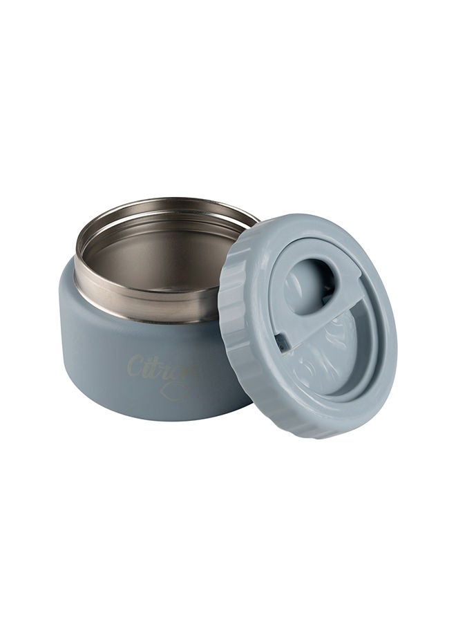 Vacuum Insulated Food Jar For Kids And Adults, Bpa Free Food Thermos, Travel Hot Food Container - 250 Ml Dusty Blue