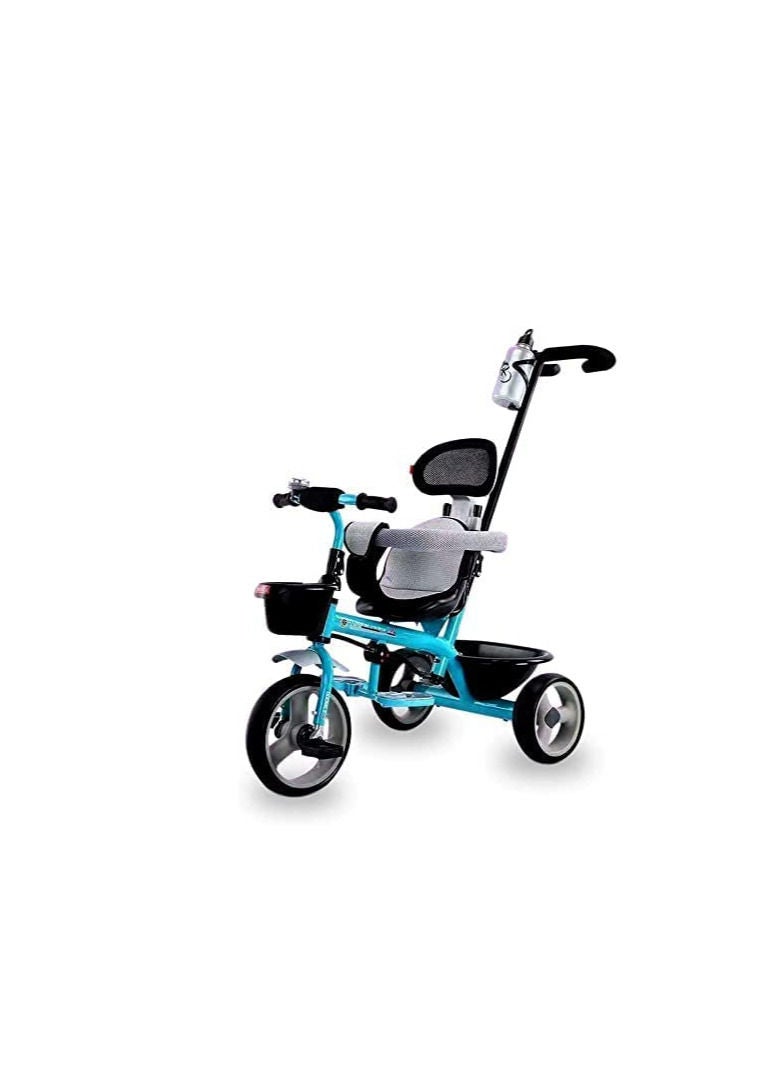 Blue Color Baby cycle for Kids tricycle With push Bar Ride On Tricycle Bike Baby Cycle Toys Kids baby entertainer tricycle With push Bar Cycle