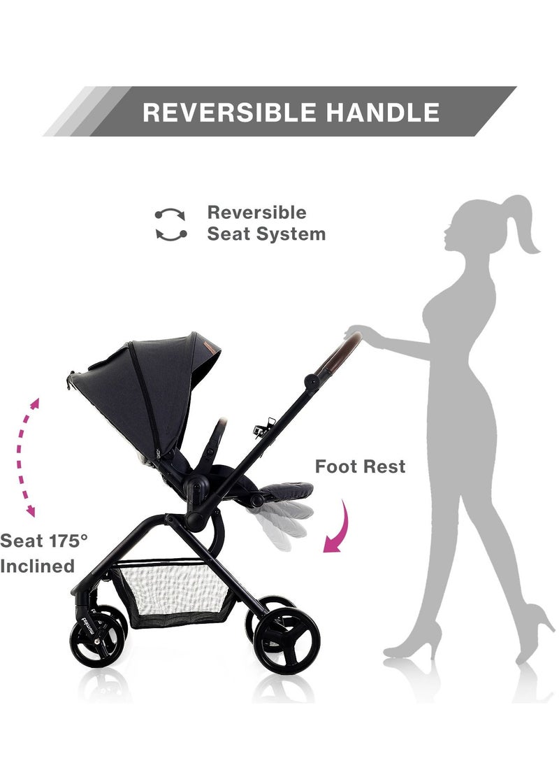 Stroll - 1 Reversible Travel Stroller - Black