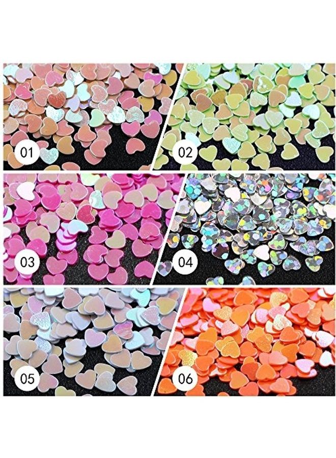 12-Piece Nail Flake Boxes Multicolour
