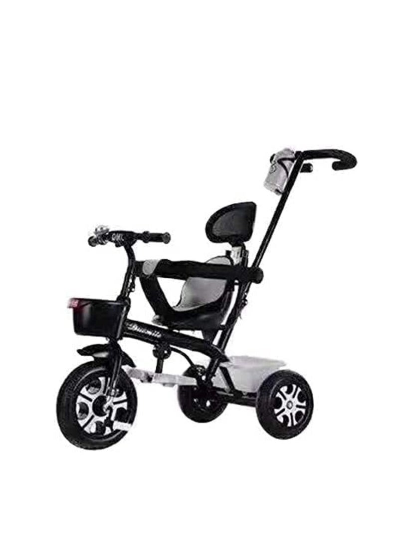 Black Color Baby cycle for Kids tricycle With push Bar Ride On Tricycle Bike Baby Cycle Toys Kids baby entertainer tricycle With push Bar Ride Cycle