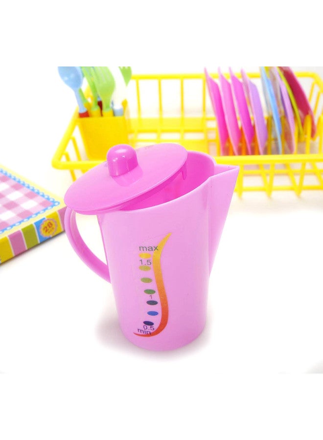 Kids Wash And Dry Kitchen Dishes With Tea Play Set