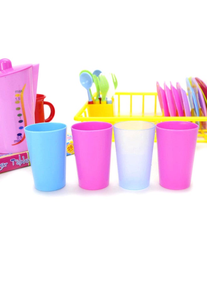 Kids Wash And Dry Kitchen Dishes With Tea Play Set