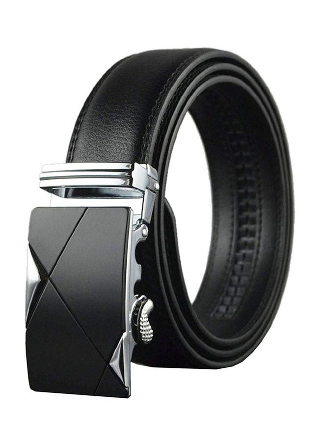 Automatic Buckle Ratchet Dress Belt Black