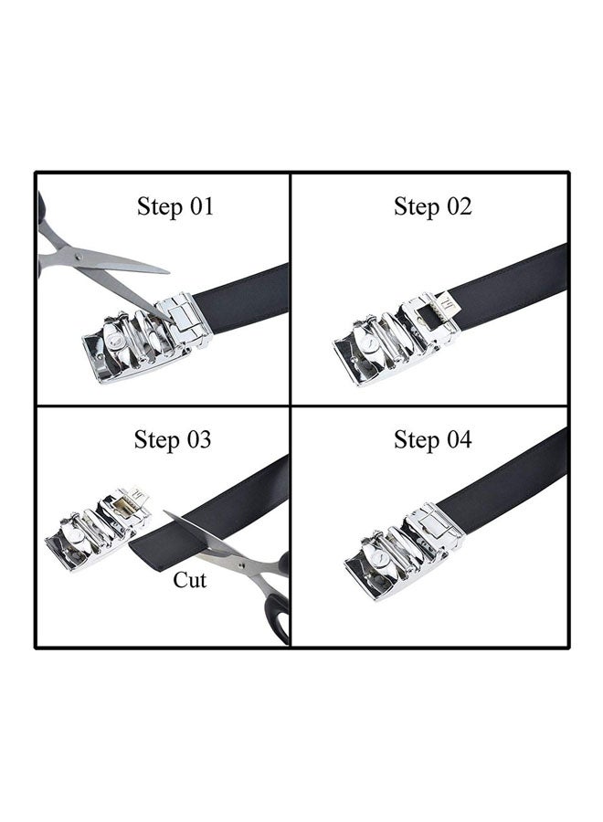 Automatic Buckle Ratchet Dress Belt Black