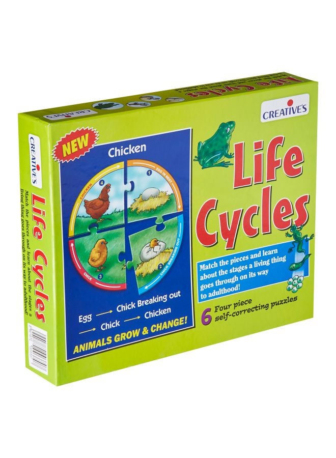 24-Piece Life Cycles Animals Grow And Change Jigsaw Puzzle CRE0993