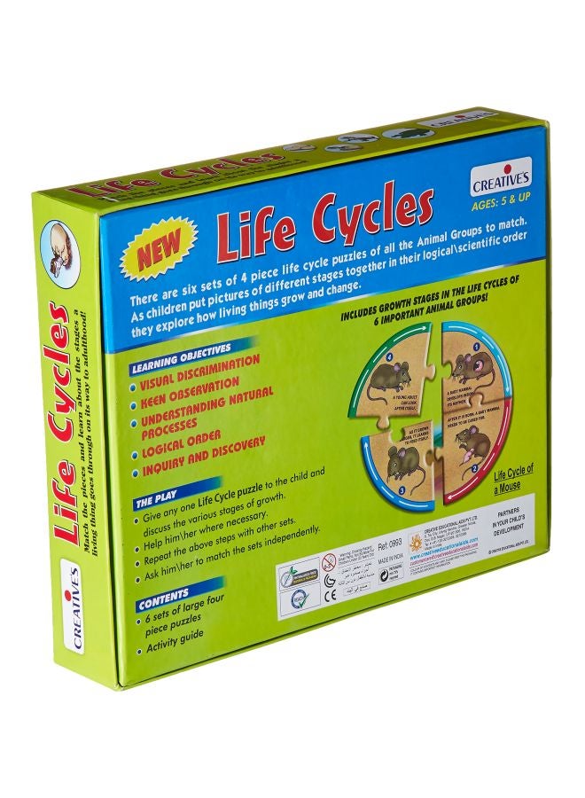 24-Piece Life Cycles Animals Grow And Change Jigsaw Puzzle CRE0993