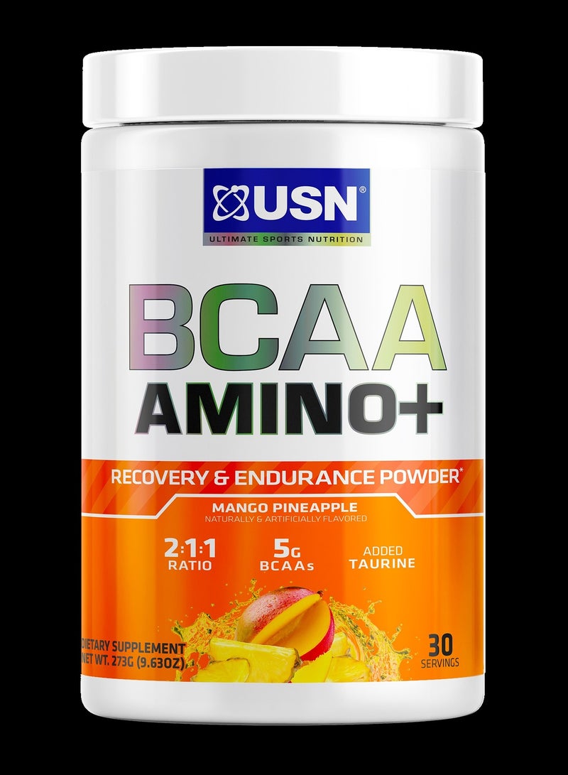 USN BCAA Plus Amino Mango Pineapple 30 Servings 273 gram