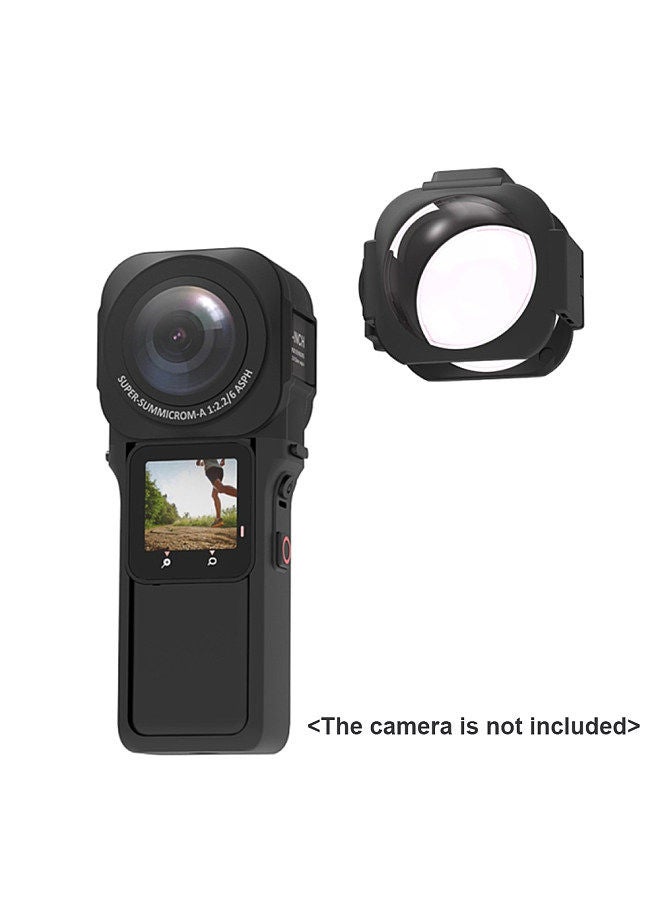 PULUZ Lens Guards Lens Protective Cover with Cold Shoe Mount Compatible with Insta360 ONE RS 1-Inch 360 Edition Action Camera