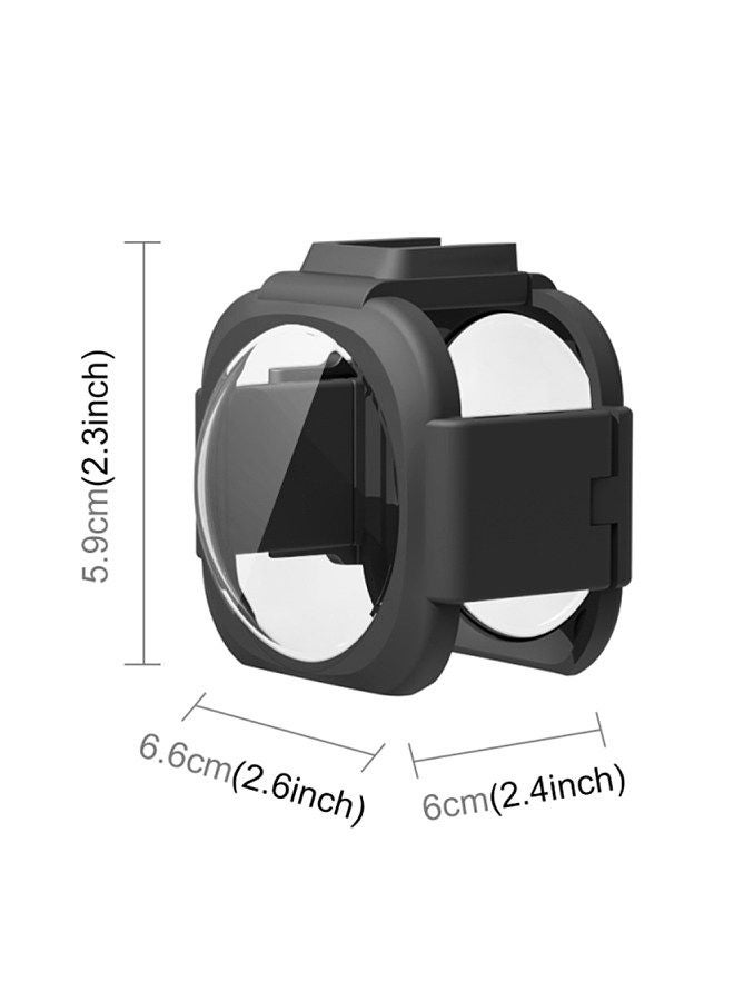 PULUZ Lens Guards Lens Protective Cover with Cold Shoe Mount Compatible with Insta360 ONE RS 1-Inch 360 Edition Action Camera