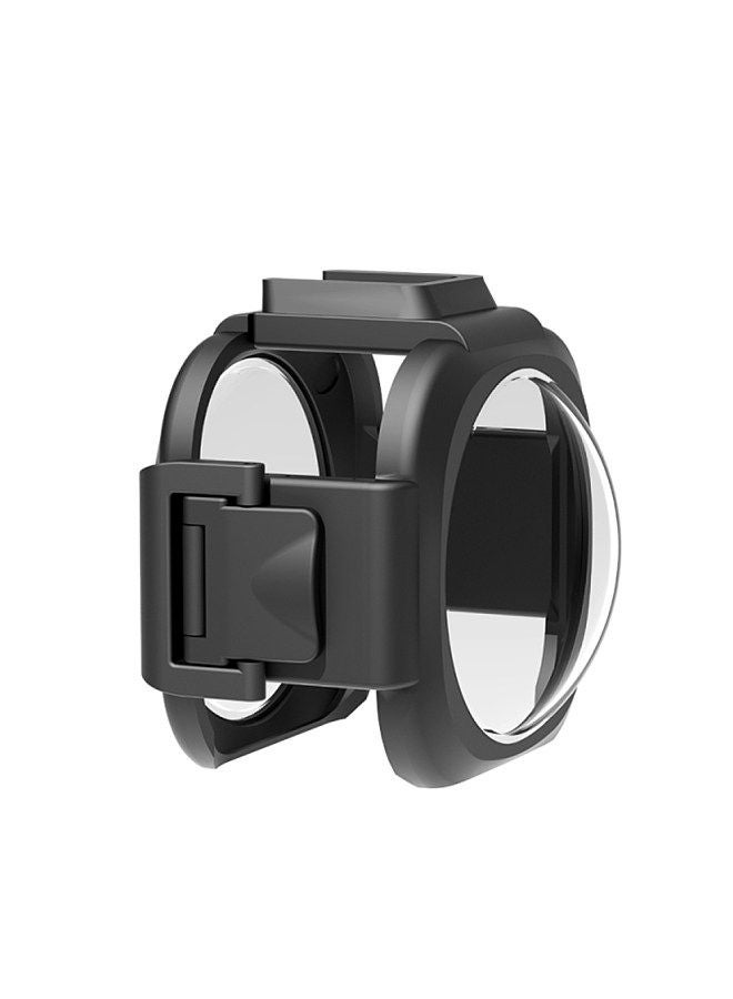 PULUZ Lens Guards Lens Protective Cover with Cold Shoe Mount Compatible with Insta360 ONE RS 1-Inch 360 Edition Action Camera