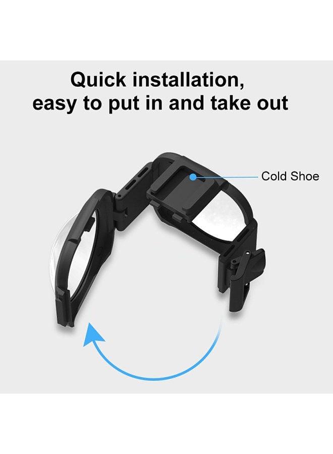 PULUZ Lens Guards Lens Protective Cover with Cold Shoe Mount Compatible with Insta360 ONE RS 1-Inch 360 Edition Action Camera