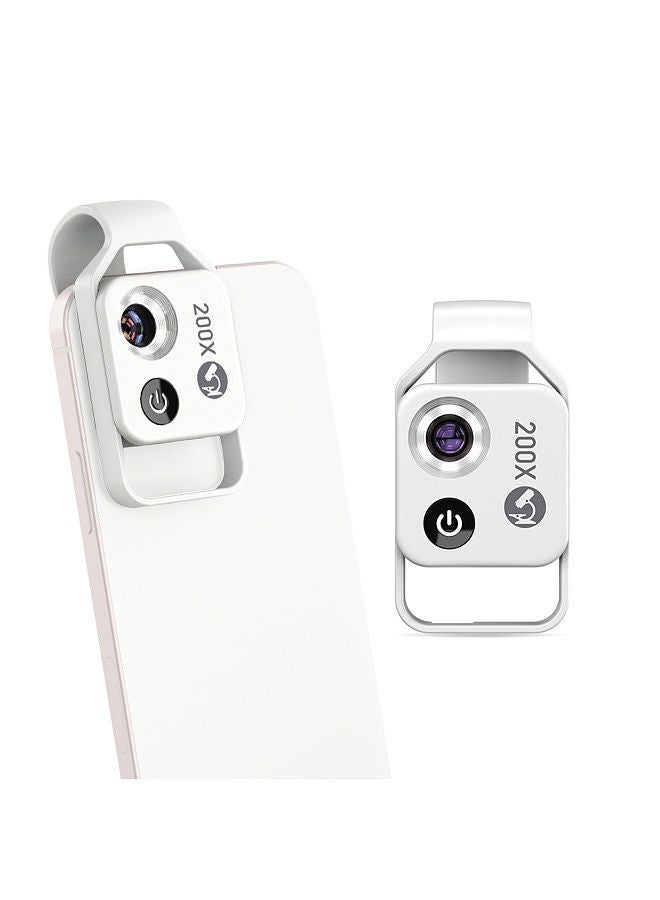 APEXEL MS002 200X Professional Phone Microscope Lens with Universal Phone Clip for Plant Insect Hair Skin Observation Jewelry Jade Appraisal Electronics Industry Testing