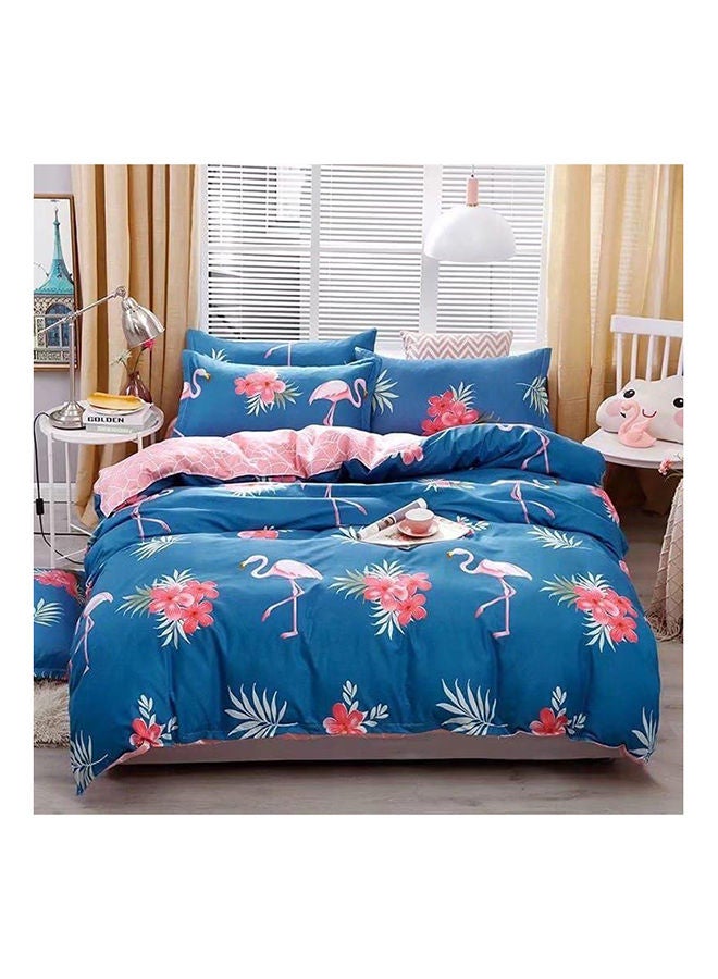 King Size Fitted Bed Sheet 6 Piece Set of 1 Fitted Bed Sheet, 1 Duvet Bed Cover, 2 Cushion Cover and 2 Pillowcase
