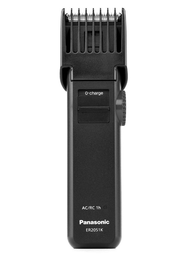 Rechargeable Wet/Dry Beard & Hair Trimmer, 12 Cutting lengths, 1 hours full charge,40 min use- ER2051 Black