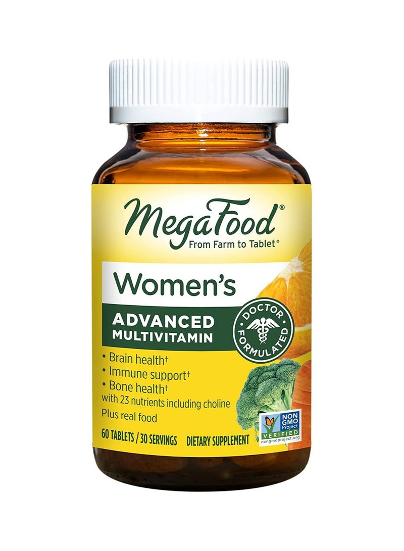 Women s Advanced Multivitamin For Brain Health, Immune Support, Bone Health Dietary Supplement - 60 Tablets, 30 Servings