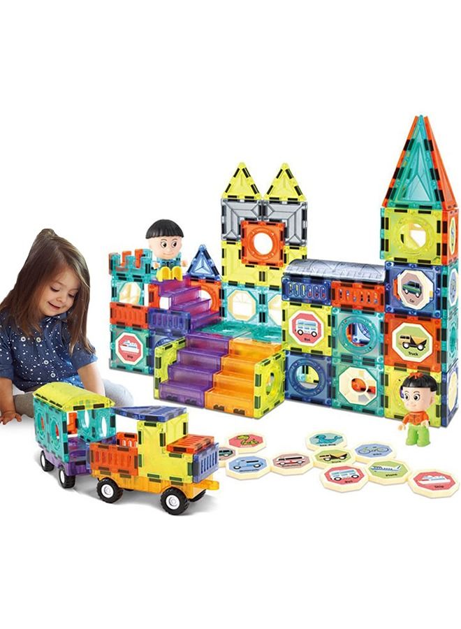 139 PCS Magnetic Tiles Building Blocks for Boys and Girls, Construction Toys for Toddlers Kids, Educational 3D Magnet Puzzles