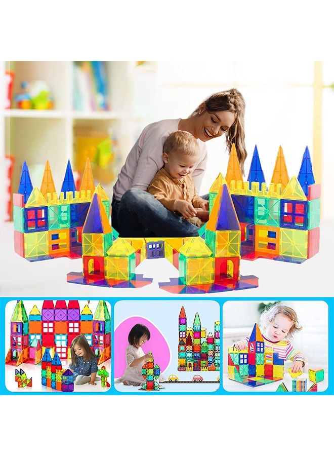 139 PCS Magnetic Tiles Building Blocks for Boys and Girls, Construction Toys for Toddlers Kids, Educational 3D Magnet Puzzles