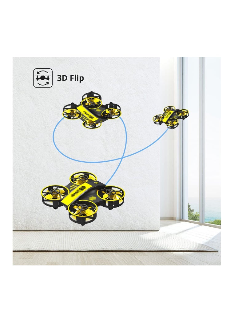 Mini Drone for Kids and Beginners-Remote Control Quadcopter Indoor Helicopter Plane with 3D Flip, Auto Hovering, Headless Mode, 3 Batteries, Best Gift Toy for Boys & Girls