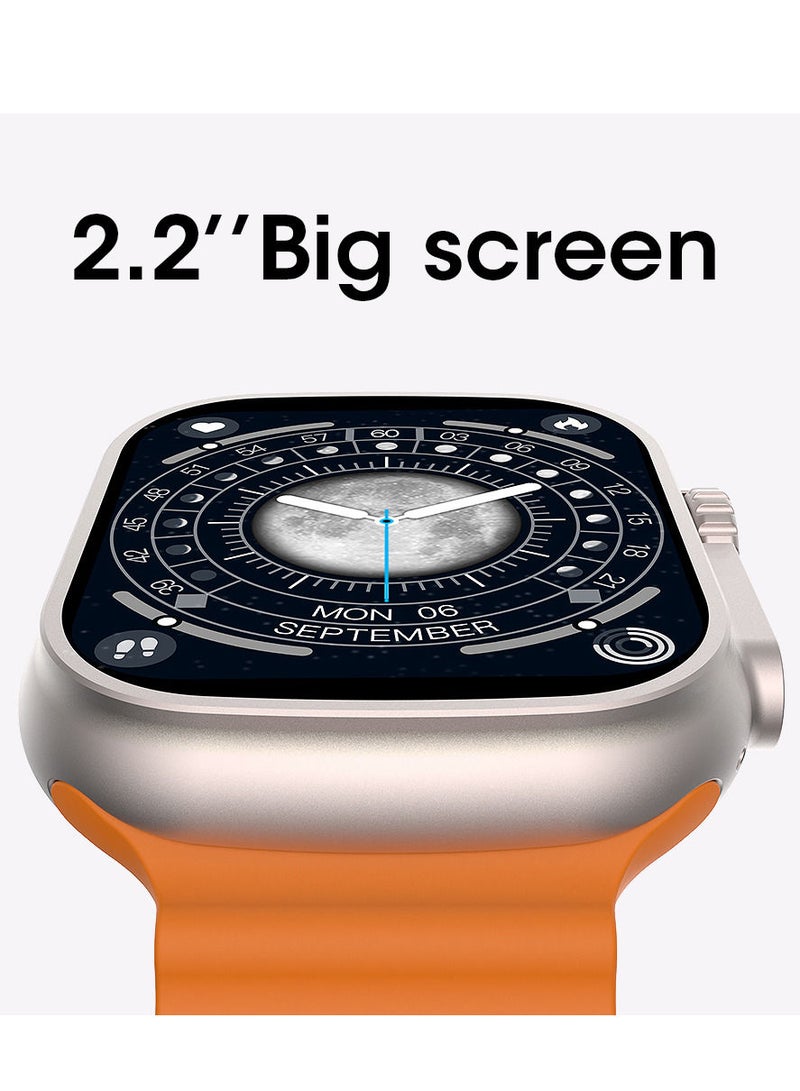 W68 Plus Ultra Watch 2.2 Inch Big Screen Display 390mAh Long Battery NFC IP68 Waterproof Bluetooth Ocean Band Smart Watch