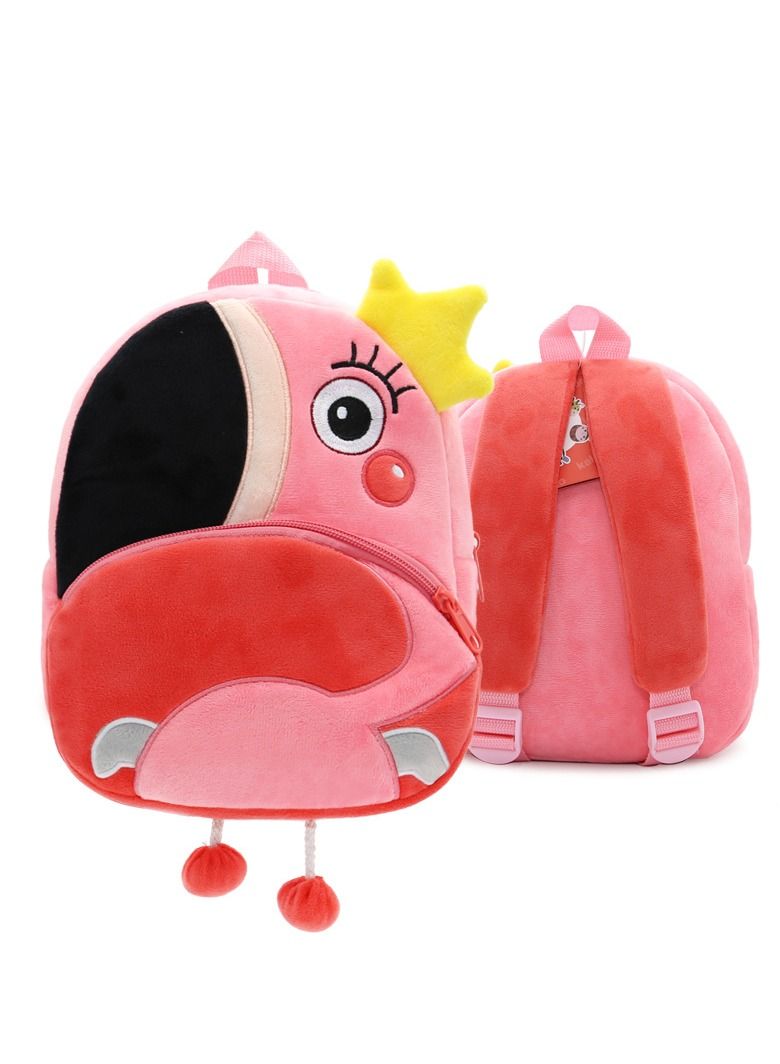 Cartoon bird plush animal backpack Children's Kindergarten Knapsack Soft light Mini toy backpack Birthday gift
