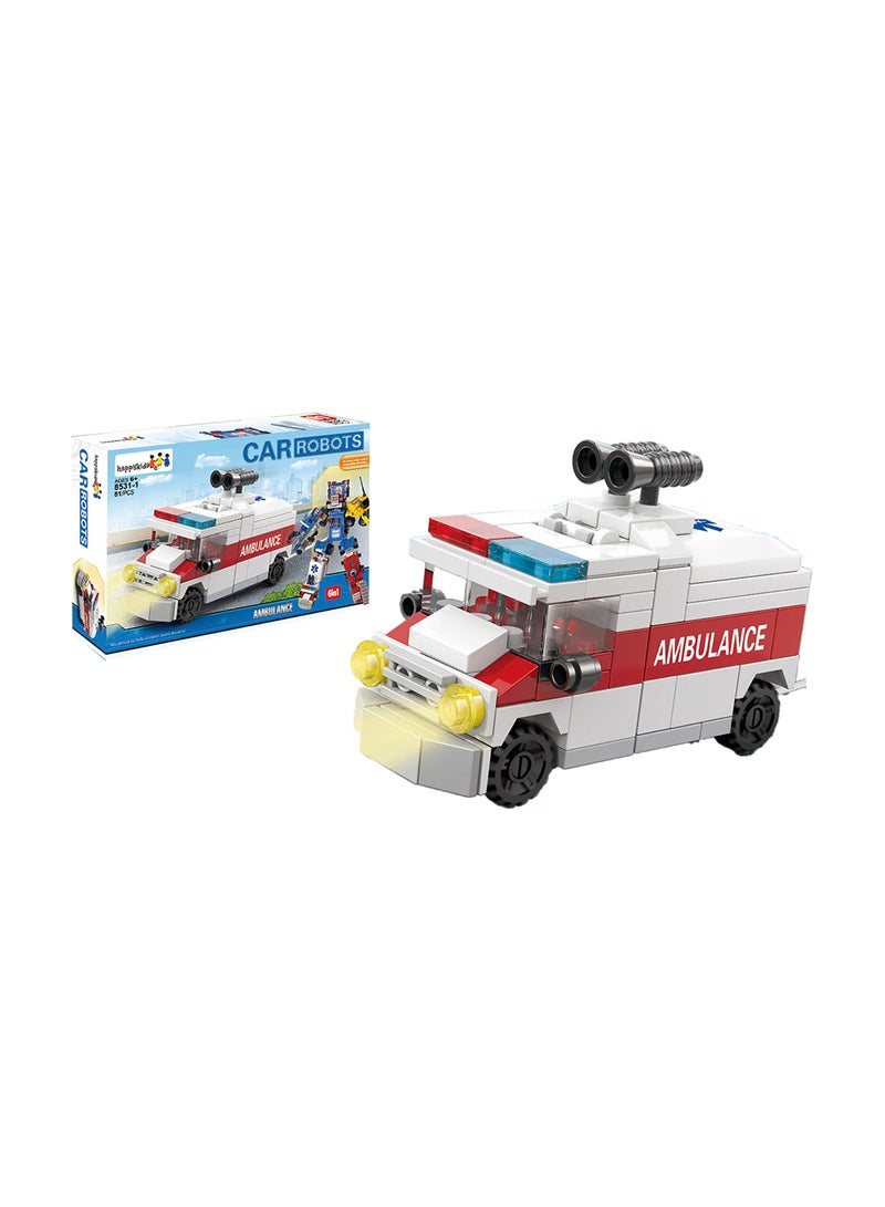 8531-1 81-Piece Car Robots Ambulance Block Set