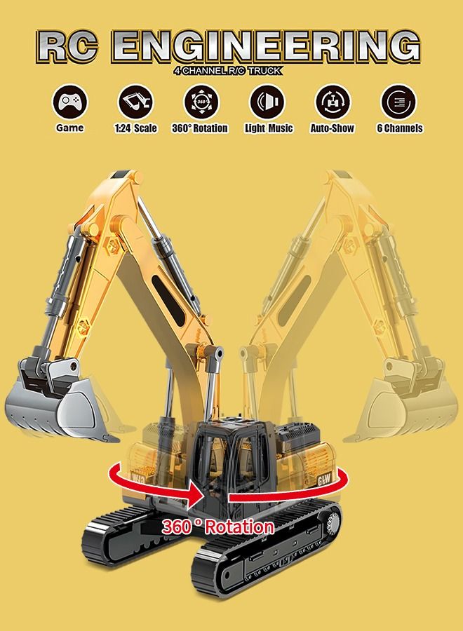 Construction Vehicles Truck Toys,Excavator Digger Bulldozer Forklift Toys,Construction Trucks Toy Set for Kids