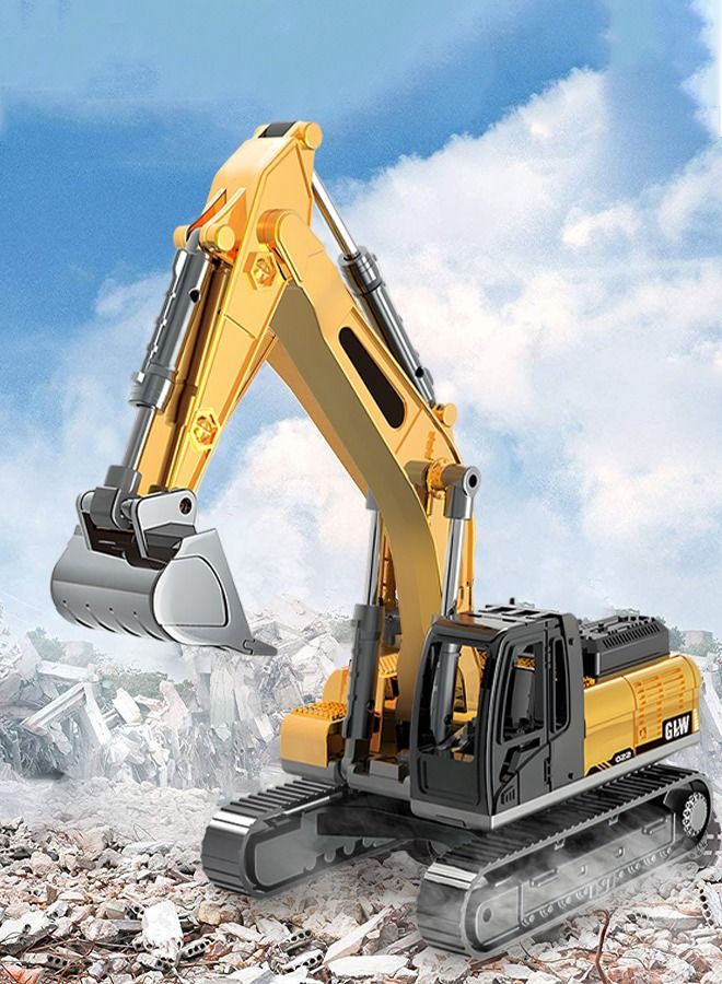 Construction Vehicles Truck Toys,Excavator Digger Bulldozer Forklift Toys,Construction Trucks Toy Set for Kids