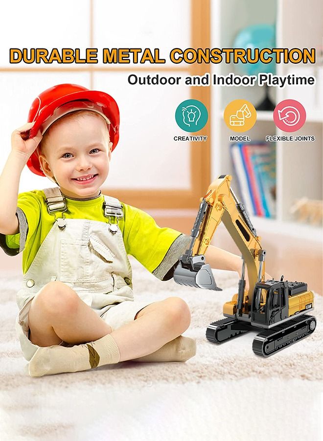 Construction Vehicles Truck Toys,Excavator Digger Bulldozer Forklift Toys,Construction Trucks Toy Set for Kids