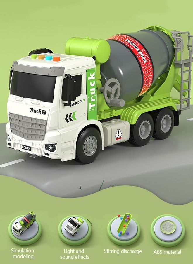 Concrete Truck Toys Cars,Construction Cement Mixer Toy Trucks wiht Light and Sound,Cement Truck Toys,Engineering Car Toys